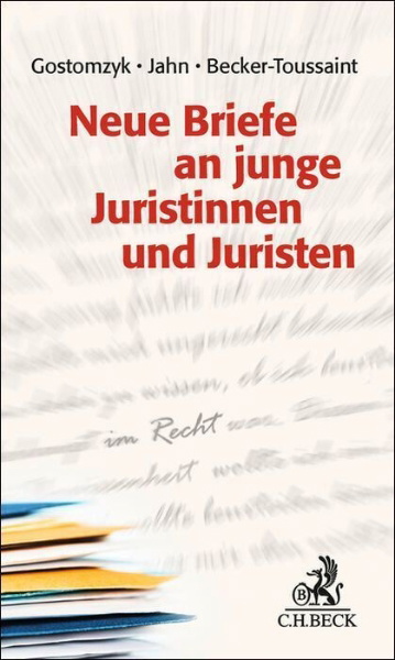 Buchcover und Innenansicht für das Buch: Neue Briefe an junge Juristinnen und Juristen
