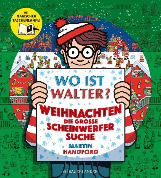 Buchcover und Innenansicht für das Buch: Where is Wally Santa Spotlight Search