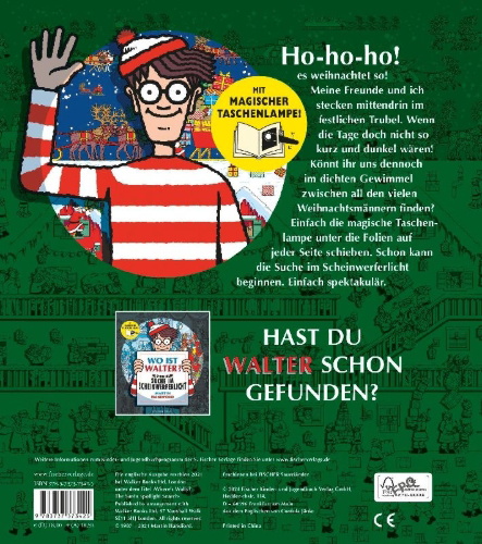 Buchcover und Innenansicht für das Buch: Where is Wally Santa Spotlight Search