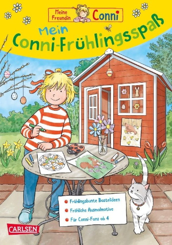 Buchcover und Innenansicht für das Buch: Conni Gelbe Reihe (Beschäftigungsbuch): Mein Conni-Frühlings-Spaß