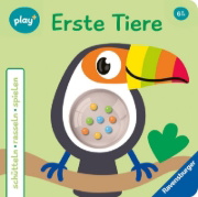 Buchcover und Innenansicht für das Buch: Play+ Schütteln, rasseln, spielen Erste Tiere - ab 6 Monate