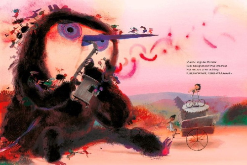 Buchcover und Innenansicht für das Buch: Stop! Monsters!