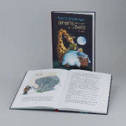 Buchcover und Innenansicht für das Buch: Giraffe und dann ab ins Bett