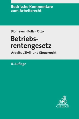 Buchcover und Innenansicht für das Buch: Betriebsrentengesetz