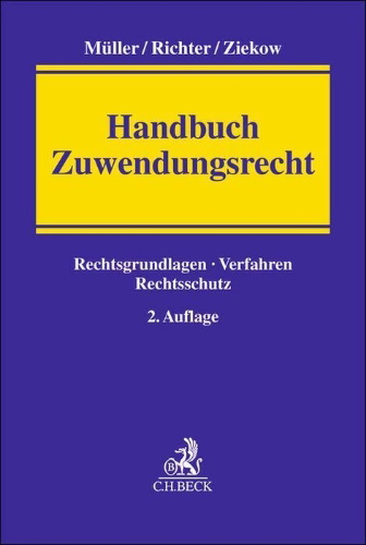 Buchcover und Innenansicht für das Buch: Handbuch Zuwendungsrecht