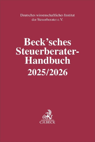 Buchcover und Innenansicht für das Buch: Beck'sches Steuerberater-Handbuch 2025/2026