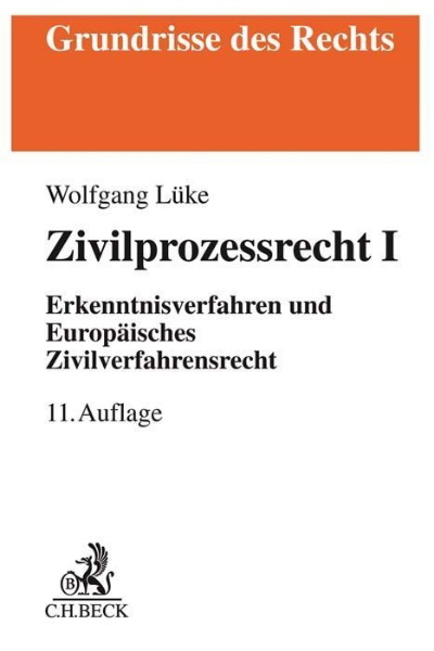 Buchcover und Innenansicht für das Buch: Zivilprozessrecht I