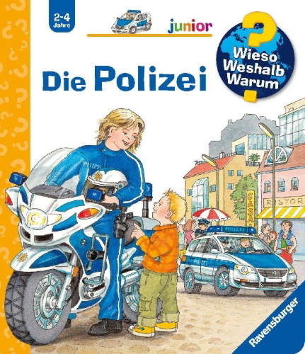 Buchcover und Innenansicht für das Buch: Wieso? Weshalb? Warum? junior, Band 18: Die Polizei