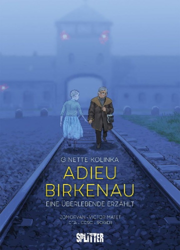 Buchcover und Innenansicht für das Buch: Adieu Birkenau