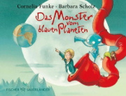 Buchcover und Innenansicht für das Buch: Das Monster vom blauen Planeten