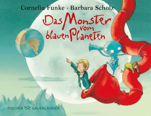 Buchcover und Innenansicht für das Buch: Das Monster vom blauen Planeten