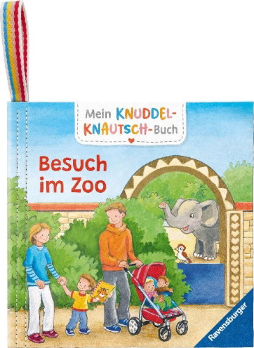 Buchcover und Innenansicht für das Buch: Mein Knuddel-Knautsch-Buch - Besuch im Zoo