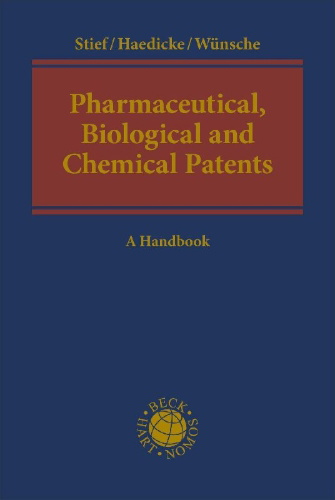 Buchcover und Innenansicht für das Buch: Pharmaceutical, Biological and Chemical Patents