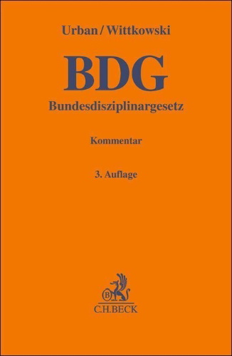 Buchcover und Innenansicht für das Buch: Bundesdisziplinargesetz. BDG