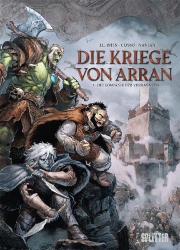 Buchcover und Innenansicht für das Buch: Die Kriege von Arran. Band 1