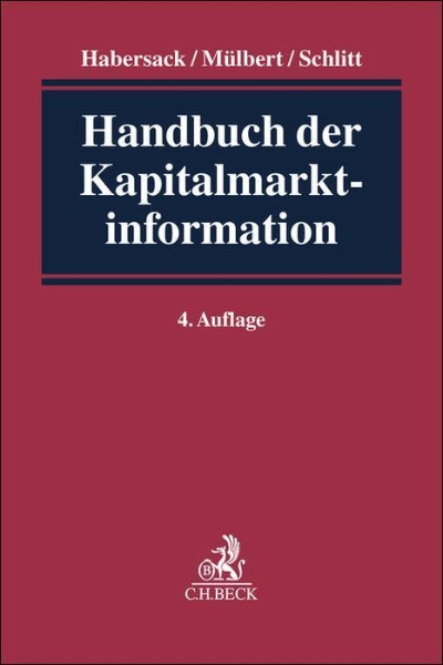 Buchcover und Innenansicht für das Buch: Handbuch der Kapitalmarktinformation