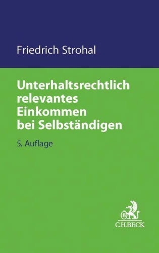 Buchcover und Innenansicht für das Buch: Unterhaltsrechtlich relevantes Einkommen bei Selbständigen