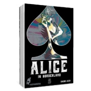 Buchcover und Innenansicht für das Buch: Imawa no Kuni no Alice