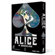 Buchcover und Innenansicht für das Buch: Imawa no Kuni no Alice
