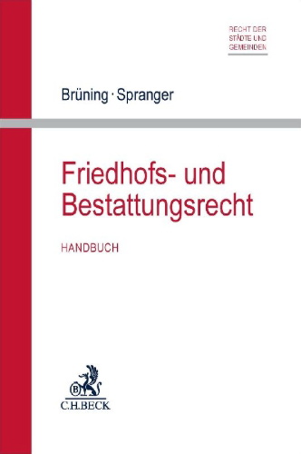 Buchcover und Innenansicht für das Buch: Friedhofs- und Bestattungsrecht