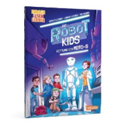Buchcover und Innenansicht für das Buch: Die Robot-Kids: Rettung von Moto-5