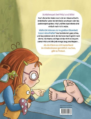 Buchcover und Innenansicht für das Buch: Fritzi und Bille - Bloß nicht allein ins Bett