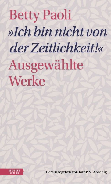 Buchcover und Innenansicht für das Buch: "Ich bin nicht von der Zeitlichkeit"