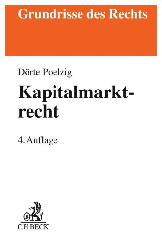 Buchcover und Innenansicht für das Buch: Kapitalmarktrecht