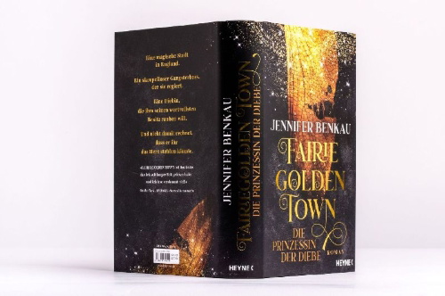 Buchcover und Innenansicht für das Buch: Fairiegolden Town - Die Prinzessin der Diebe
