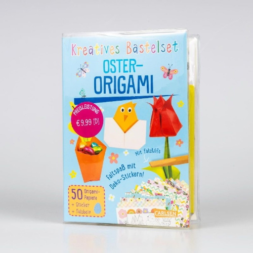 Buchcover und Innenansicht für das Buch: Bastelset für Kinder: Kreatives Bastelset: Oster-Origami