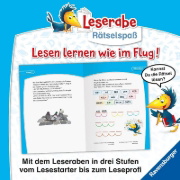 Buchcover und Innenansicht für das Buch: Leserabe - Rätselspaß - Krimirätsel zum Lesenlernen, 2. Lesestufe