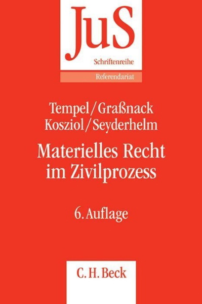 Buchcover und Innenansicht für das Buch: Materielles Recht im Zivilprozess