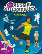 Buchcover und Innenansicht für das Buch: Mein Ausmalstickerbuch - Fußball