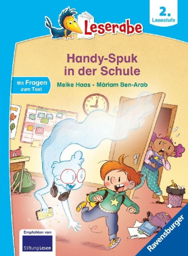 Buchcover und Innenansicht für das Buch: Leserabe 2. Lesestufe - Handy-Spuk in der Schule
