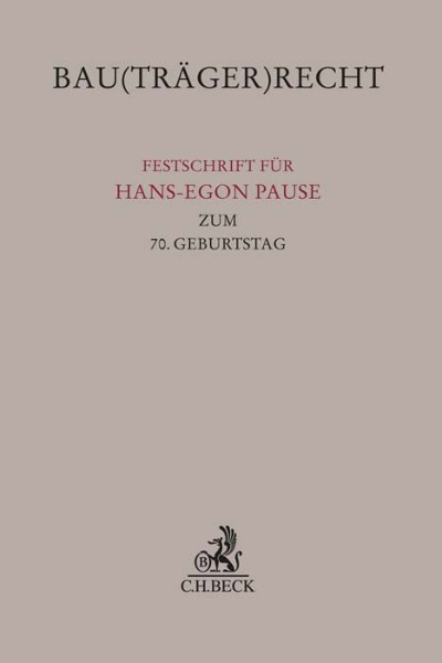 Buchcover und Innenansicht für das Buch: Bau(träger)recht