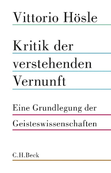 Buchcover und Innenansicht für das Buch: Kritik der verstehenden Vernunft