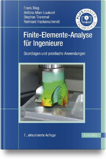 Buchcover und Innenansicht für das Buch: Finite-Elemente-Analyse für Ingenieure
