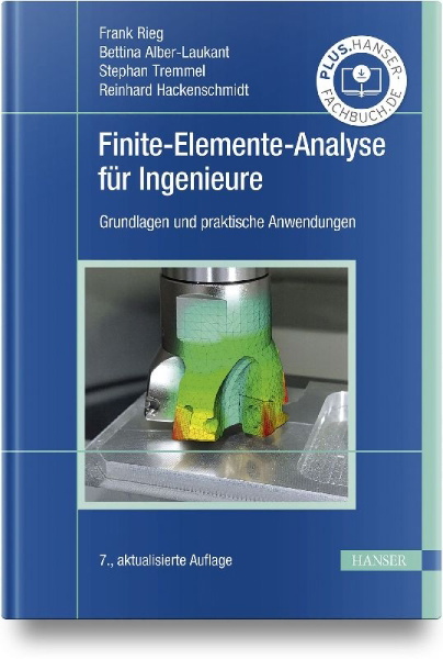 Buchcover und Innenansicht für das Buch: Finite-Elemente-Analyse für Ingenieure