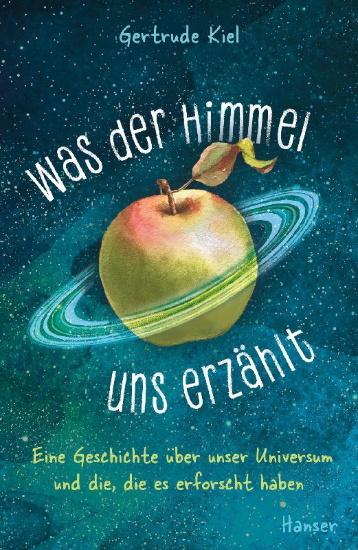 Buchcover und Innenansicht für das Buch: VIDENSKABSHISTORIER FOR BØRN: HVAD HIMLEN KAN FORTÆLLE