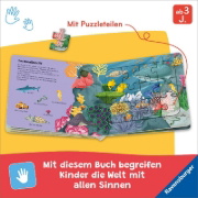 Buchcover und Innenansicht für das Buch: Ravensburger® Puzzle-Buch: Tiere der Welt