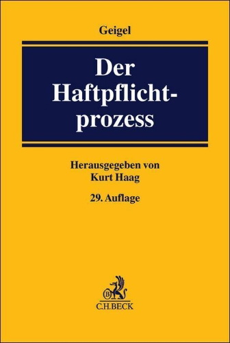 Buchcover und Innenansicht für das Buch: Der Haftpflichtprozess