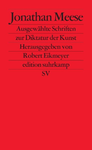 Buchcover und Innenansicht für das Buch: Ausgewählte Schriften zur Diktatur der Kunst