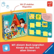Buchcover und Innenansicht für das Buch: Mein großes Magnetbuch - Das machen wir am Abend