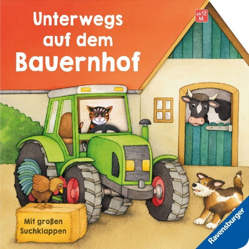 Buchcover und Innenansicht für das Buch: Unterwegs auf dem Bauernhof