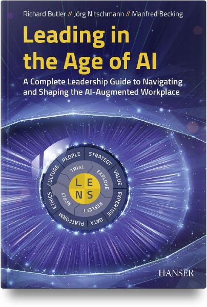 Buchcover und Innenansicht für das Buch: Leading in the Age of AI