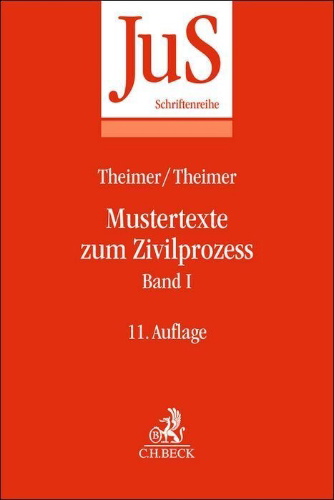 Buchcover und Innenansicht für das Buch: Mustertexte zum Zivilprozess Band I: Erkenntnisverfahren erster Instanz