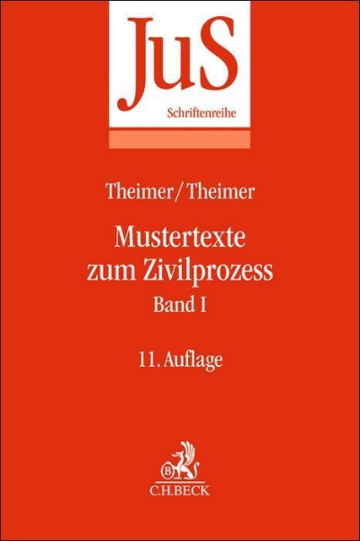 Buchcover und Innenansicht für das Buch: Mustertexte zum Zivilprozess Band I: Erkenntnisverfahren erster Instanz
