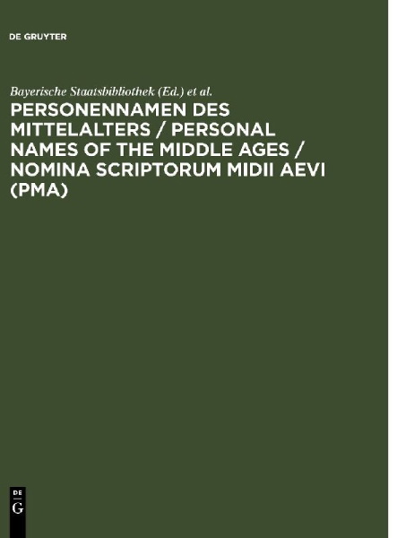 Buchcover und Innenansicht für das Buch: Personennamen des Mittelalters