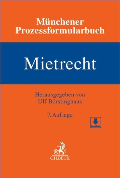 Buchcover und Innenansicht für das Buch: Münchener Prozessformularbuch Bd. 1: Mietrecht