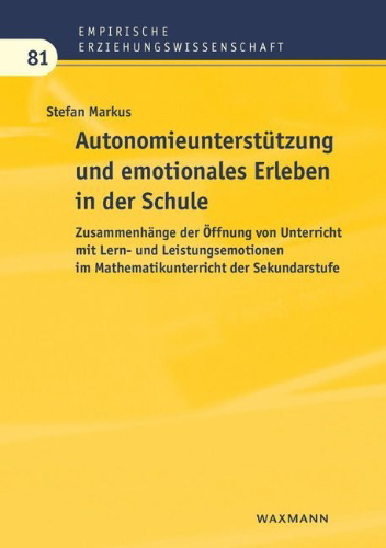 Buchcover und Innenansicht für das Buch: Autonomieunterstützung und emotionales Erleben in der Schule